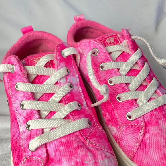 Roxy Sheilahh Women's Sneaker Pink Canvas Tie Dye Platform Sole Size 7 - Picture 6 of 9